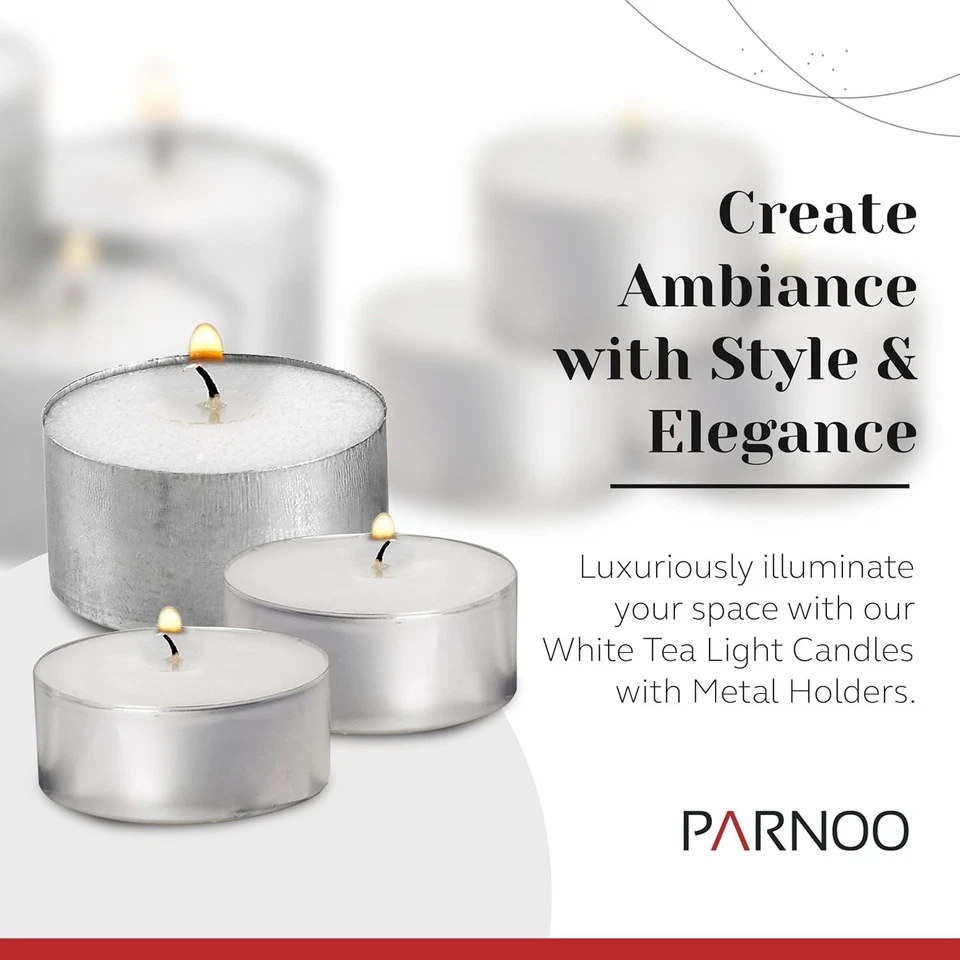 Luces de té de larga duración - 6 horas de limpieza velas a granel Foto 4 de 4