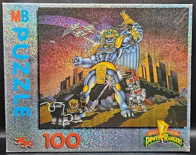 Mighty Morphin Power Rangers Holo Jigsaw Puzzle (100 Pcs) MB Vintage (1994) - Bild 1 von 4