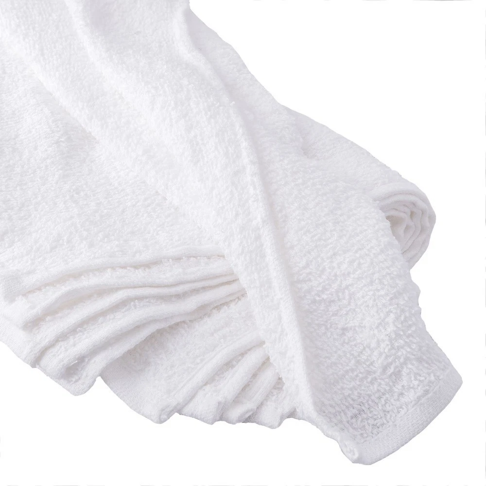 Cotton Terry Towels 14x17 18 Pack White - thumbnail 2
