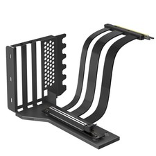 PCIE 4.0 X16 GPU Graphics Extender Card Riser Cable Mounting Bracket Kit, Black
