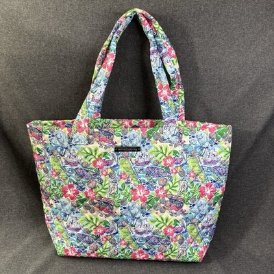 Large Quilted Tote Bag Florida's Treasure Coast Ocean Water Resistant Fabric