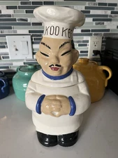VINTAGE 1952 DE LEE ART CALIFORNIA POTTERY KOO KEE CHEF COOKIE JAR