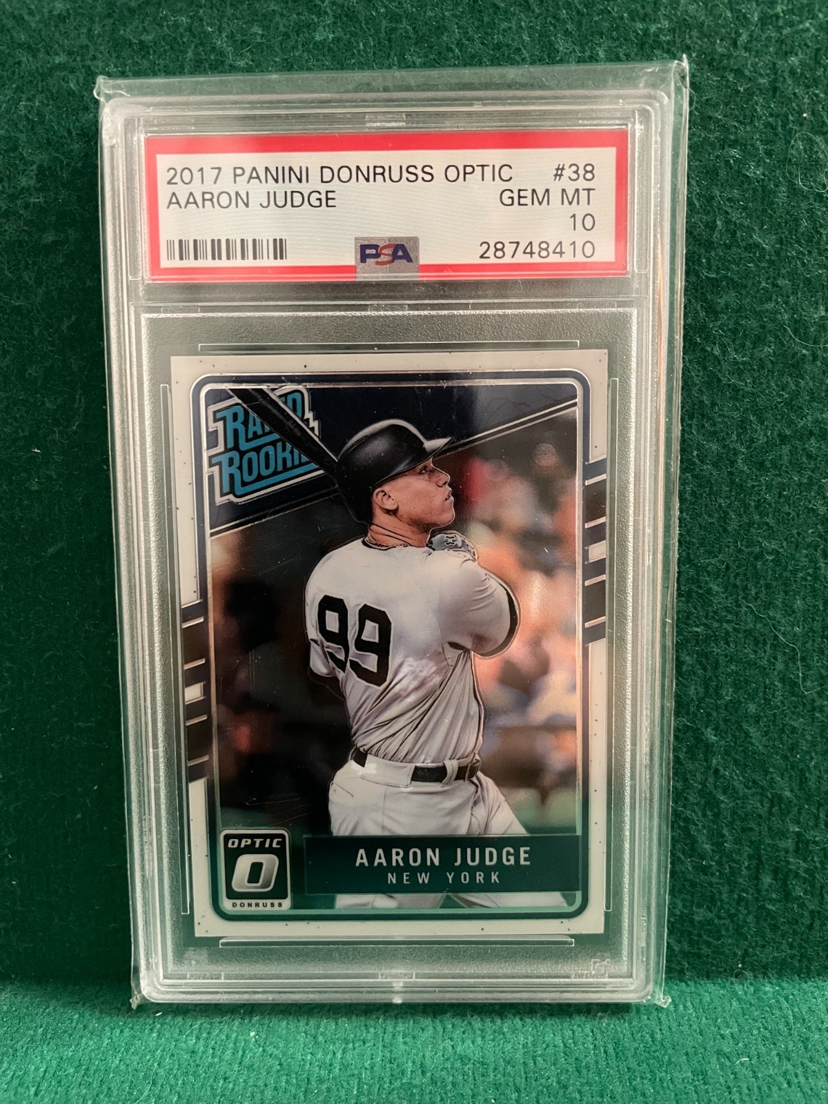 2017 PANINI DONRUSS OPTIC AARON JUDGE #38 PSA GEM MT 10