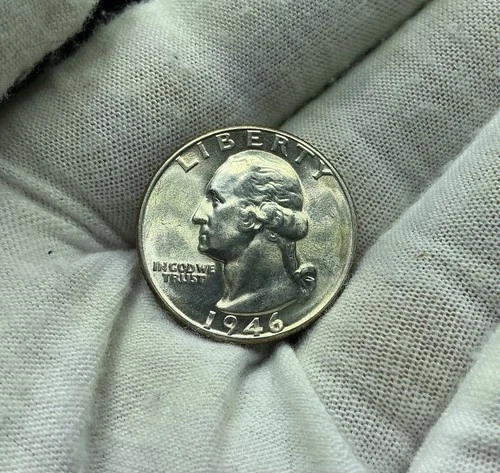 1946 P Washington Quarter BU G377