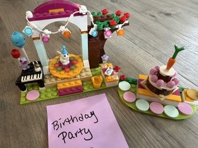 LEGO Friends BIRTHDAY PARTY 41110 Andrea New Bunny Parrot Swing Complete.