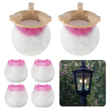 6 Pcs Inverted Gas Lamp Mantles with Porcelain Ring for Outdoor Lighting
