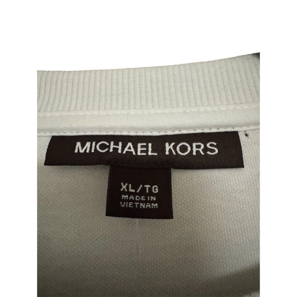 Felpa girocollo Michael Kors uomo XL bianca manica lunga pullover casual