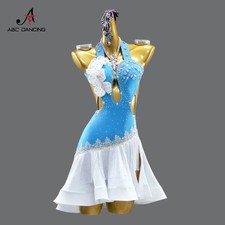 Latin Dance Dress Competition Costume Stage Girl Dancewear Practice Party Suit