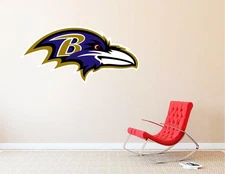 Baltimore Ravens Logo Wall Decal Art Sports Decor Football Vinyl Sticker