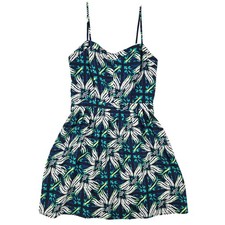 Gap 8 Indigo Print Strap Blue Tie Dye Dress Womens Boho Summer 510104-00