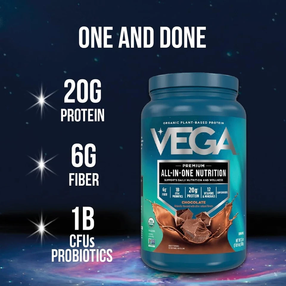 Vega All in One Nutrition Organic - 20 g a base de plantas 1,52 libras (paquete de 1) Foto 3 de 4