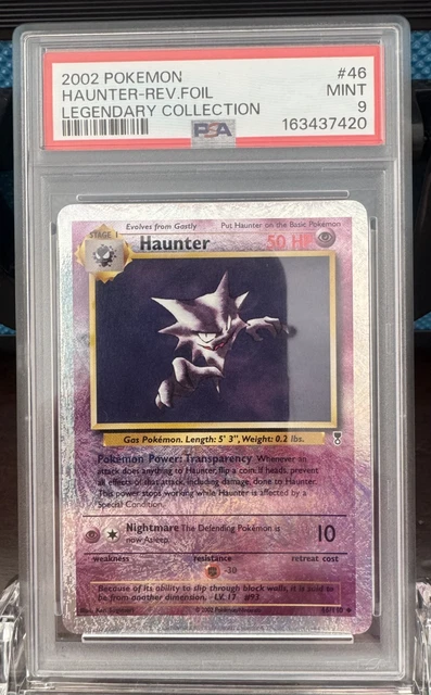 2002 POKEMON LEGENDARY COLLECTION #46 HAUNTER-REVERSE FOIL PSA 9