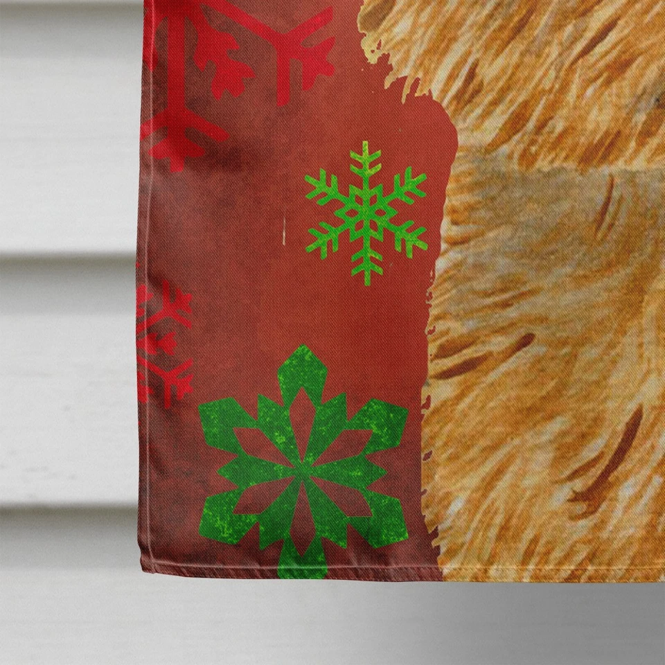 Norwich Terrier Rojo Verde Copos de Nieve Vacaciones Navidad Bandera Casa Talla SS4706CHF Foto 4 de 4