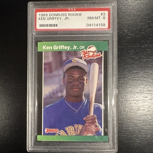 Donruss 1989 The Rookies Ken Griffey Jr. #3 Rookie PSA 8 Seattle Mariners