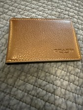 Coach Men  s Leather ID Wallet Brown