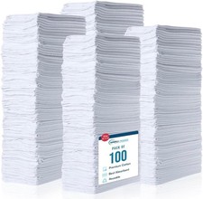 Cotton Shop Towels 14"x12" 100 Pack   Reusable Cleaning Shop Rags for Automobi