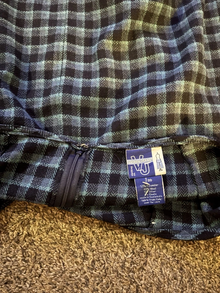 Mini-saia xadrez Venezia Jeans VJ tamanho 20 Y2K vintage - Imagem 4 de 4