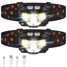 Hyper Tough 1200-Lumen LED HEADLAMP Head Strap RECHARGEABLE Lithium-Ion Battery
