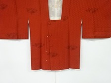 7129605: JAPANESE KIMONO / VINTAGE MICHIYUKI COAT / FLORAL PLANTS