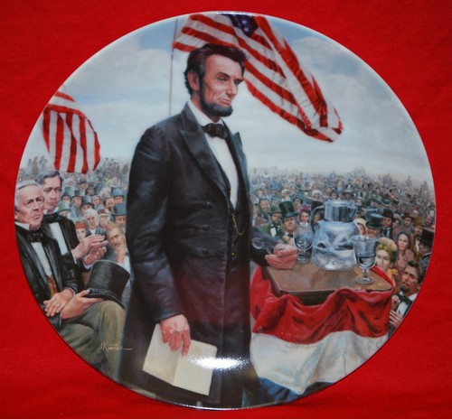 Targa da collezione "The Gettysburg Address" 1986 di Mort Kunstler   - Foto 1 di 5