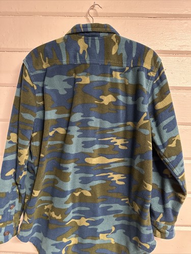 Outdoor Life Shacket Shirt Mens XL Green Blue Camouflage Heavy Flannel Fleeceš„ - Picture 13 of 17