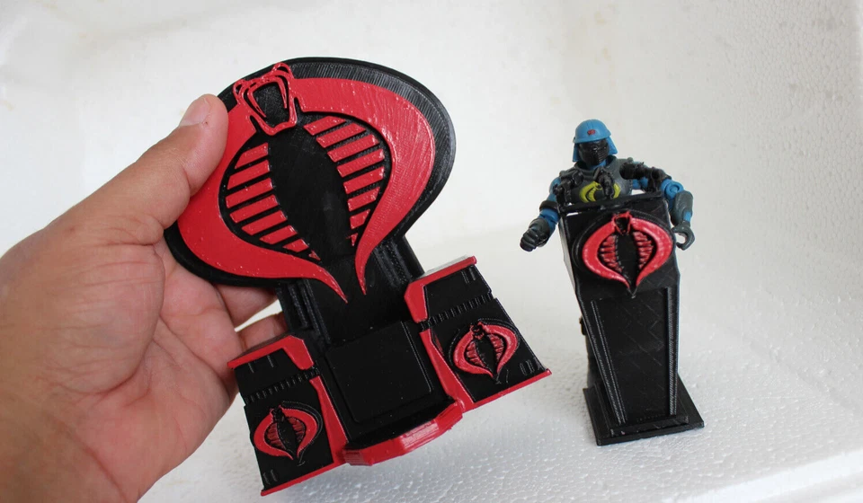 Trono y podio de comandante COBRA para figuras GI Joe de 3,75" - Impreso en 3D personalizado Foto 3 de 3