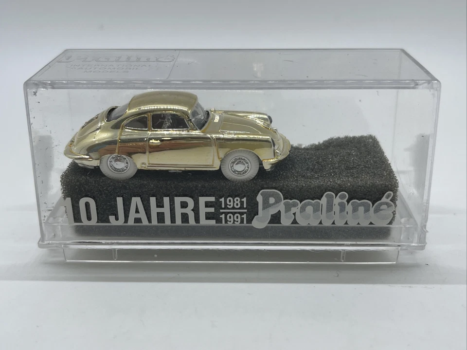 PRALINE Porsche 356 Aniversario Oro 1/87 HO Scale RARO 10 años Shiny Foto 3 de 4