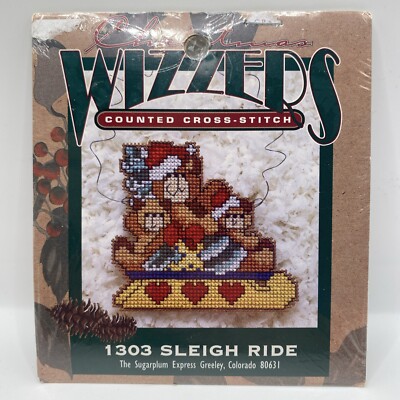 The Sugarplum Express SLEIGH RIDE Wizzers Counted Cross Stitch Kit #1303
