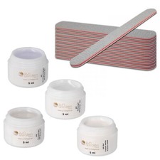 Set Gel UV Classic 4 X 5ml Incl. 10 Dritto Lime - Base / Ricostruzione / Fre