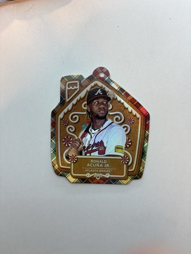 2024 Topps 🎄Holiday🎄 Exclusive #MLBO-3 Ronald Acuna Jr. Ornament Card - Braves