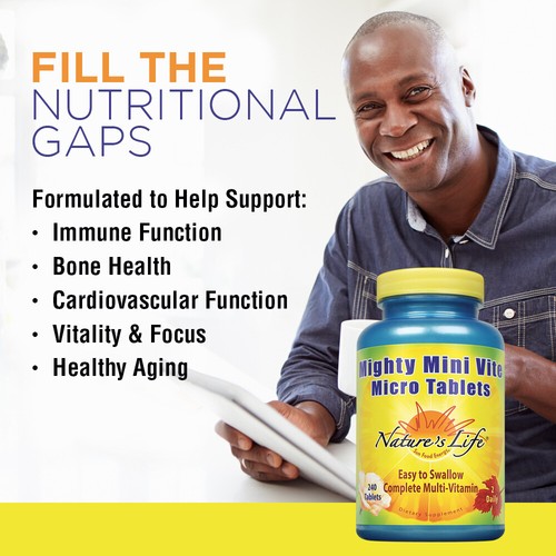 Nature's Life Mighty Mini Vite | Complete Daily Multivitamin | 240 Micro Tablets - Picture 3 of 6