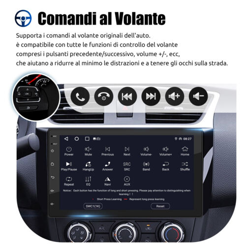 7" Autoradio Carplay Android 14 WIFI Bluetooth GPS NAV 2 DIN USB + Retrocamera - Foto 9 di 14