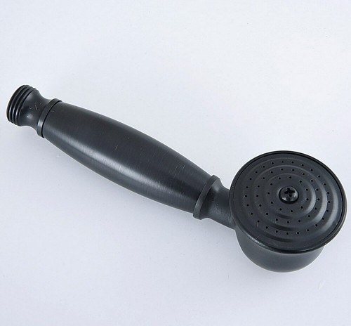 Cabezal de ducha de baño de mano estilo teléfono de bronce frotado negro aceite Qhh070 - Imagen 4 de 7