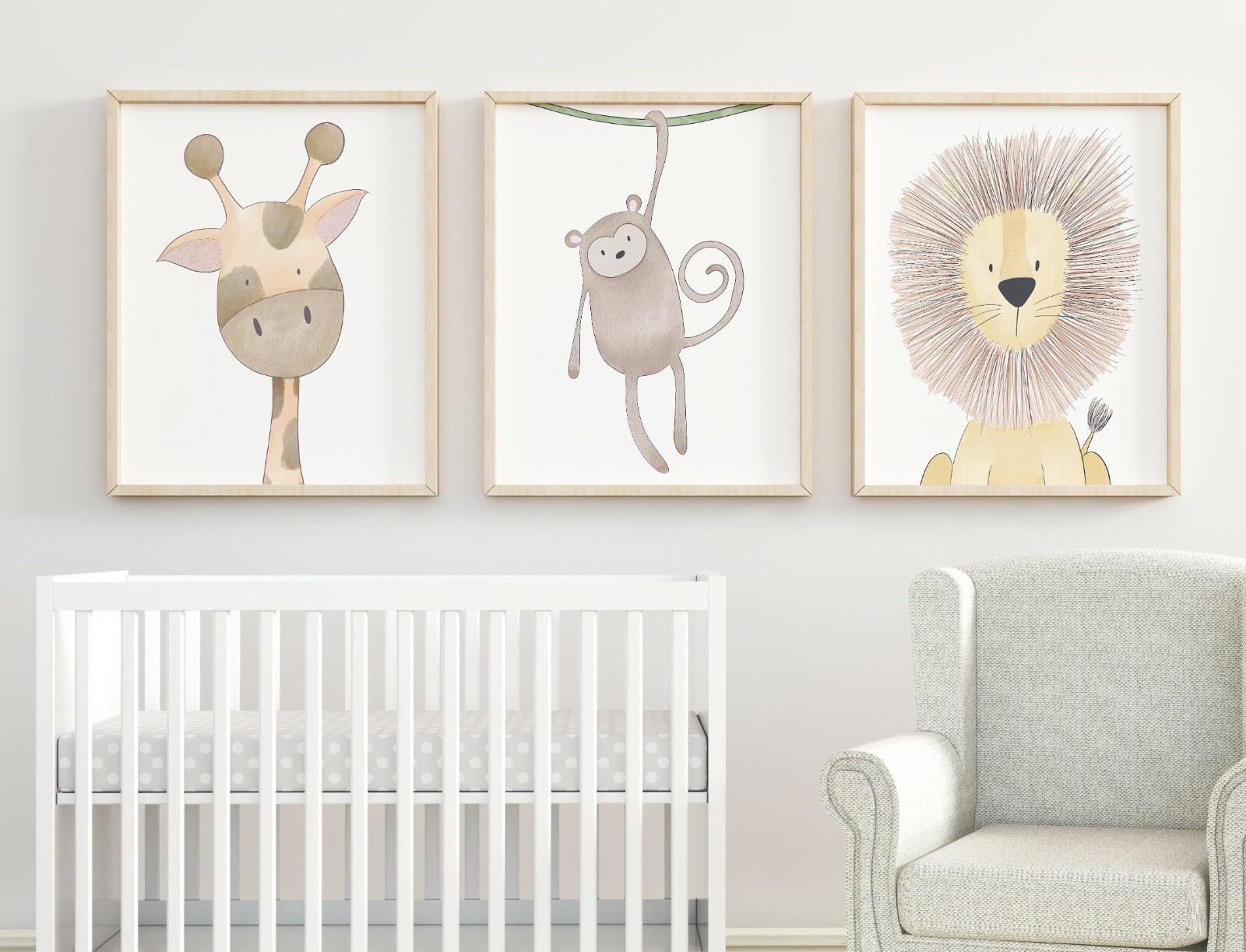 Nursery Safari Animal Print Set, Nursery Decor picture, Jungle Nursery ...