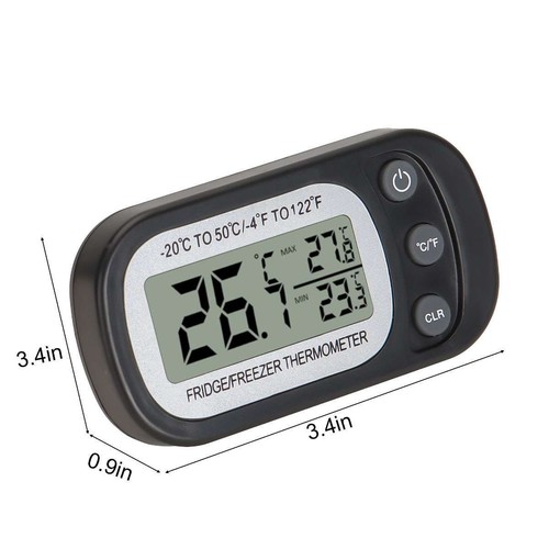 NEW Refrigerator Thermometer Digital Fridge Freezer Waterproof Large LCD Display - Picture 8 of 14
