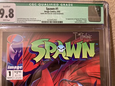 SPAWN #1 CGC 9.8 Signed TODD MCFARLANE Key 1st Appearance