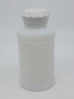 Vintage Milk Glass Apothecary Bottle Jar Threaded Cap 5" Antique Medicine White