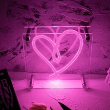 Desktop Pink Love Valentine's Day LED neon Sign light USBpower Acrylic Neon Ligh