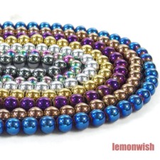 Natural Hematite Gemstone Round Spacer Beads 16'' 2mm 3mm 4mm 6mm 8mm 10mm 12mm