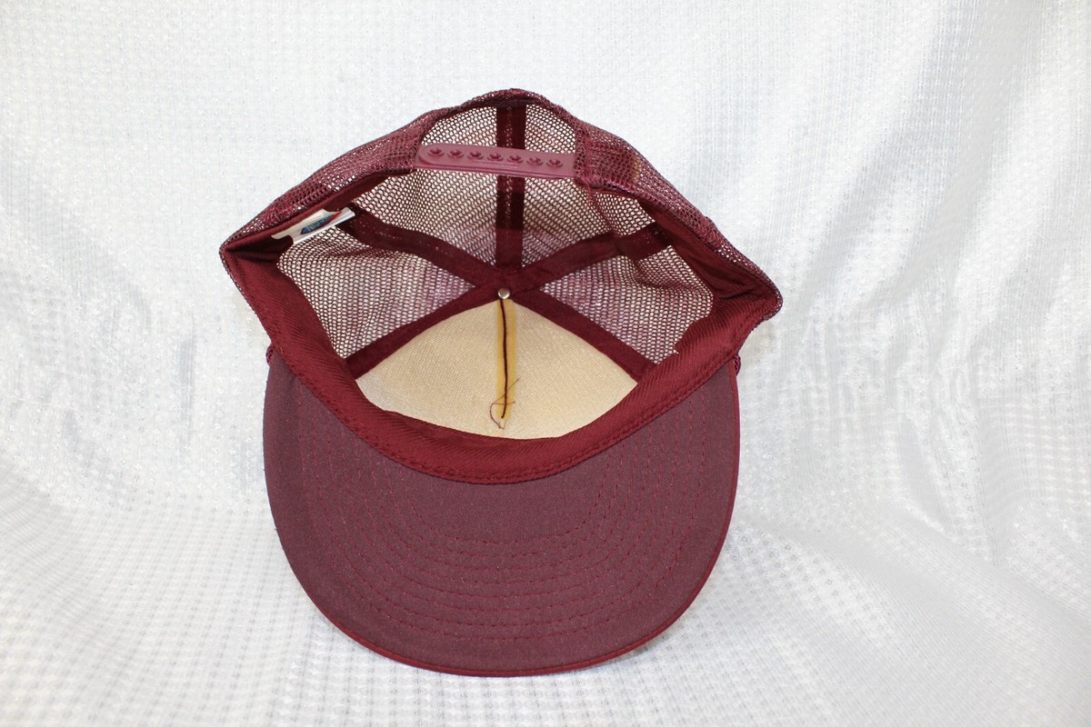 Dee's Market Hat - Maroon Mesh Back and Adjustable Strap | eBay