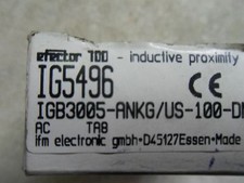 IFM Efector IG5496 Proximity Switch IGB3005-ANKG/US-100-DNS
