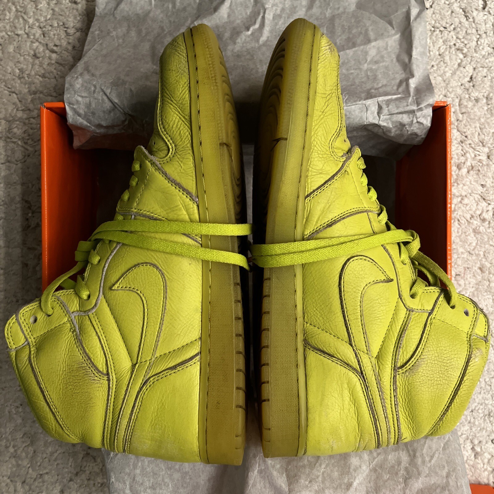 Nike Air Jordan 1 Retro GATORADE CYBER Mens Basketball Trainers UK 13