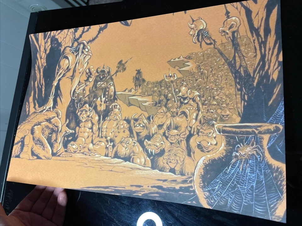Impresión concepto de arte de animación de magos BAKSHI película de dibujos animados fantasía anime cel F1 Foto 3 de 3