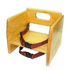 Excellante' Stacking K/D Booster Seat, Natural Wood