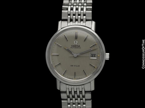 1973 OMEGA de Ville Hommes Taille Réelle Automatique Ss Acier Montre - Mint Avec - Photo 3 sur 9