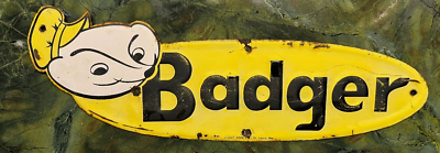 Vintage Rare Small 15 inch Badger Farm Equipment Advertising Metal