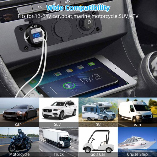 12V Auto KFZ Zigarettenanzünder Steckdose mit Dual USB Ladegerät Buchse Einbau - 第 7/14 張圖片