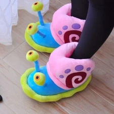 Winter Cartoon Slippers Woman Funny Cute Snail Home Plush Shoes Christmas Gift