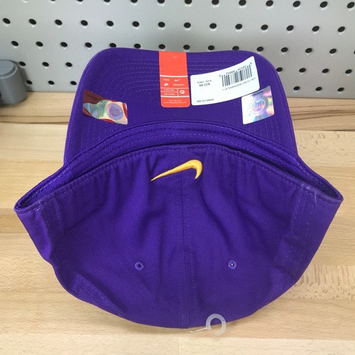 LSU Tigers NCAA Football BCS NIKE S1ZE Legacy 91 Stretch Fit Cap Purple NWT Hat - Picture 6 of 11