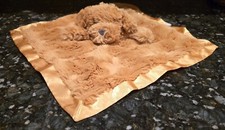 Cloud Island Soft Fluffy Satin Puppy Golden Doodle Lovey Security Blanket